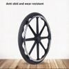 24-inch Wheelchair Rear Wheel Replacement, Manual Wheelchair Rear Wheel Accessory with Plated Armrests, Non-Inflatable Solid Polyurethane Rear Wheels view 4