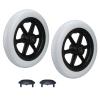 12 Inch Wheelchair Wheels Replacement (1 Pair) 12 1/2 X 2 1/4" Transport Chair Rear Wheel Assembly, Solid Tire Back Wheel for Manual Wheelchairs Replacement Parts view 1