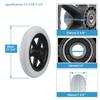 12 Inch Wheelchair Wheels Replacement (1 Pair) 12 1/2 X 2 1/4" Transport Chair Rear Wheel Assembly, Solid Tire Back Wheel for Manual Wheelchairs Replacement Parts view 2