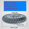 1 Pair of 14 "Electric Wheelchair Rear Wheel Replacement, Solid Rubber PU Tires, No Need to Inflate Aluminum Alloy Wheel Hub Rear Wheel  view 4