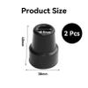 2 Pcs Black Walking Stick Rubber Ends,Non-Slip Stable Ferrules for Walking Sticks,TPR Material Cane Tip,Durable Crutches Rubber Ends Replacement,for Elderly Crutches,Adult Hiking,Walking view 2