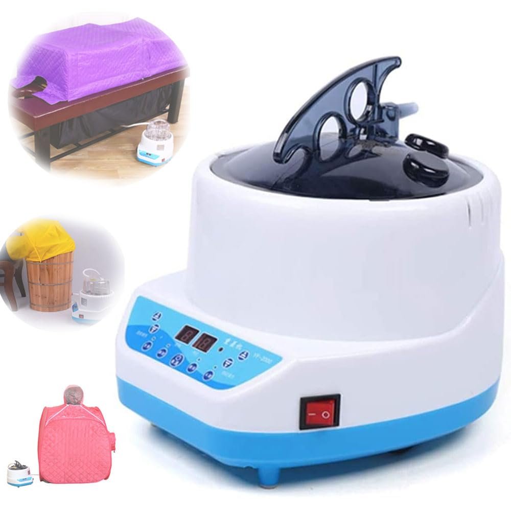 Fumigation Machine with Remote Control, 4L Steam Generator with Sauna Folding Box, 2000W Portable Sauna Steamer Pot, Intelligent Timing&16-Level Temperature Adjustment, SPA Machine, for Beauty Salon