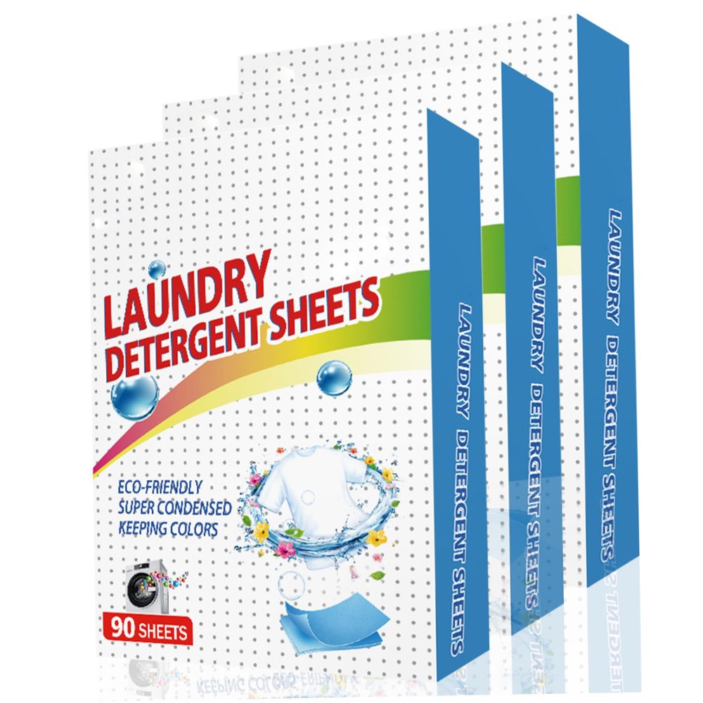 Washing Detergent Sheet Stain Removal Laundry Detergent Sheet Strip Laundry Soap Sheet for Home Travel 270PCS,Laundry Detergent Sheets