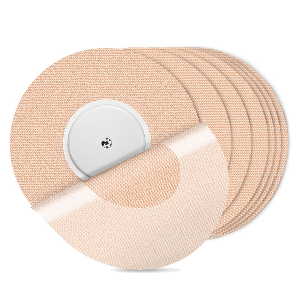 25pack Waterproof Freestyle Libre 2 Plus Sensor Covers for Libre 1/2/3 Sensor Covers 14 Days Beige Adhesive Patches for Lingo Biosensor Covers CGM Overpatch Tape Without Hole