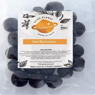 50g | Dried Black Lime Lemon Whole for KABSA Persian Lemon by Spice Planet (50 Grams)