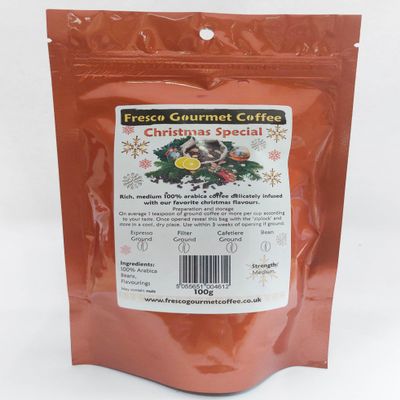 Flavoured Coffee Bean - Christmas Special Ground for Filter Coffee Maker,100g