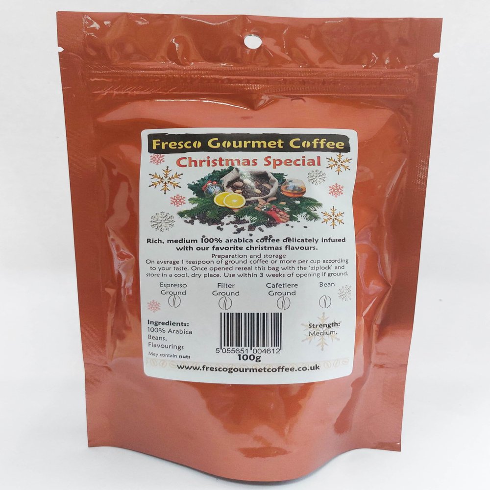 Flavoured Coffee Bean - Christmas Special Ground for Filter Coffee Maker,100g