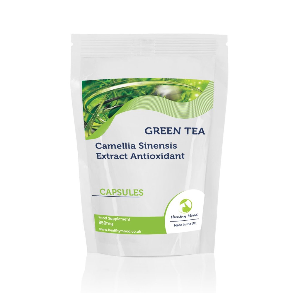 Green Tea 850mg 90 Capsules - High-Potency Antioxidant Supplement for Energy Boost & Metabolism Support