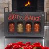 Chilli Skulls Hot Sauce Set 3 Pack Spicy Sauce Collection Gourmet Gift Box with Assorted Hot Sauce Challenges Test Your Spice Tolerance (One Size, Hot Sauce (4 Skulls Bottle)) view 3