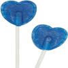 50 Blue Heart Shaped Lollipops Blue Raspberry Flavoured Sweet Candy Lollies, Ideal for Snack Cupboard, Weddings, Valentines, Party Bag fillers view 1