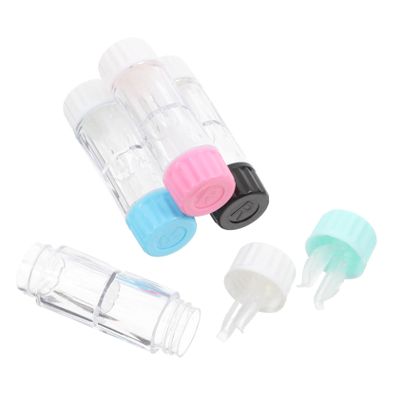 Didiseaon 4pcs Protective Hard Plastic Contact Lens Case, Practical Portable Container Holder for Daily Use, Easy to Carry Cosmetic Lens Storage Box with Leakproof Design