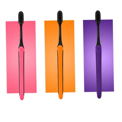 Ipetboom 6pcs Firm Bristle Toothbrush Bamboo Single Toothbrush for Home Travel Random Color