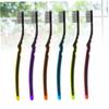 Ipetboom 6pcs Firm Bristle Toothbrush Bamboo Single Toothbrush for Home Travel Random Color view 3