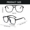 YAMEIZE Blue Light Blocking Glasses for Women Men Pilot Square Computer Screen Blue Light Filter Blocking Glasses Anti Glare view 4