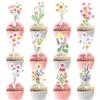 36 PCS Wildflower Cupcake Toppers, Wildflower Cake Toppers Cake Decorations for Wildflower Birthday Party Decorations Wildflower Baby Shower Decorations Baby in Bloom Baby Shower Decorations view 1