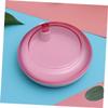 Ipetboom Portable Rotating Denture Case Pink Small Plastic Denture Storage Box Lid for Travel and Retainer Storage view 3
