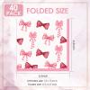 40 Pcs Bow Napkins for Pink Bow Happy Birthday Party Supplies Bachelorette Party Bow Theme Paper Napkins Disposable for Girls Birthday Bridal Party Napkins 2 Ply 6.5 x 6.5 Inches view 3