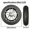 10 Inch Rear Wheel of Electric Wheelchair, 10x2.125 Replacement Rear Wheel of Wheelchair, Nylon Pneumatic Tire, Rear Wheel Assembly, Wheelchair Accessories (2 Psc) view 4