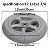 12 Inch Electric Wheelchair Rear Wheels, 12 1/2x2 3/4 Wheelchair Replacement Rear Wheel, Solid Non-Inflatable Tire, Aluminum Alloy Hub, Wheelchair Accessories (1 Pair) view 4