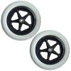 12 Inch Wheelchair Replacement Rear Wheel, 12 1/2x2 1/4 Manual Wheelchair Rear Wheels, Solid Non-Inflatable Tire, Rear Wheel Assembly, Wheelchair Accessories (2 Psc) view 1