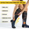 CAMBIVO 2 Pairs Compression Socks for Women & Men, 15-20mmHg Flight Socks, Graduated Support for Plantar Fasciitis Relief, Running, Pregnancy, Nurses, Travel Essentials view 4