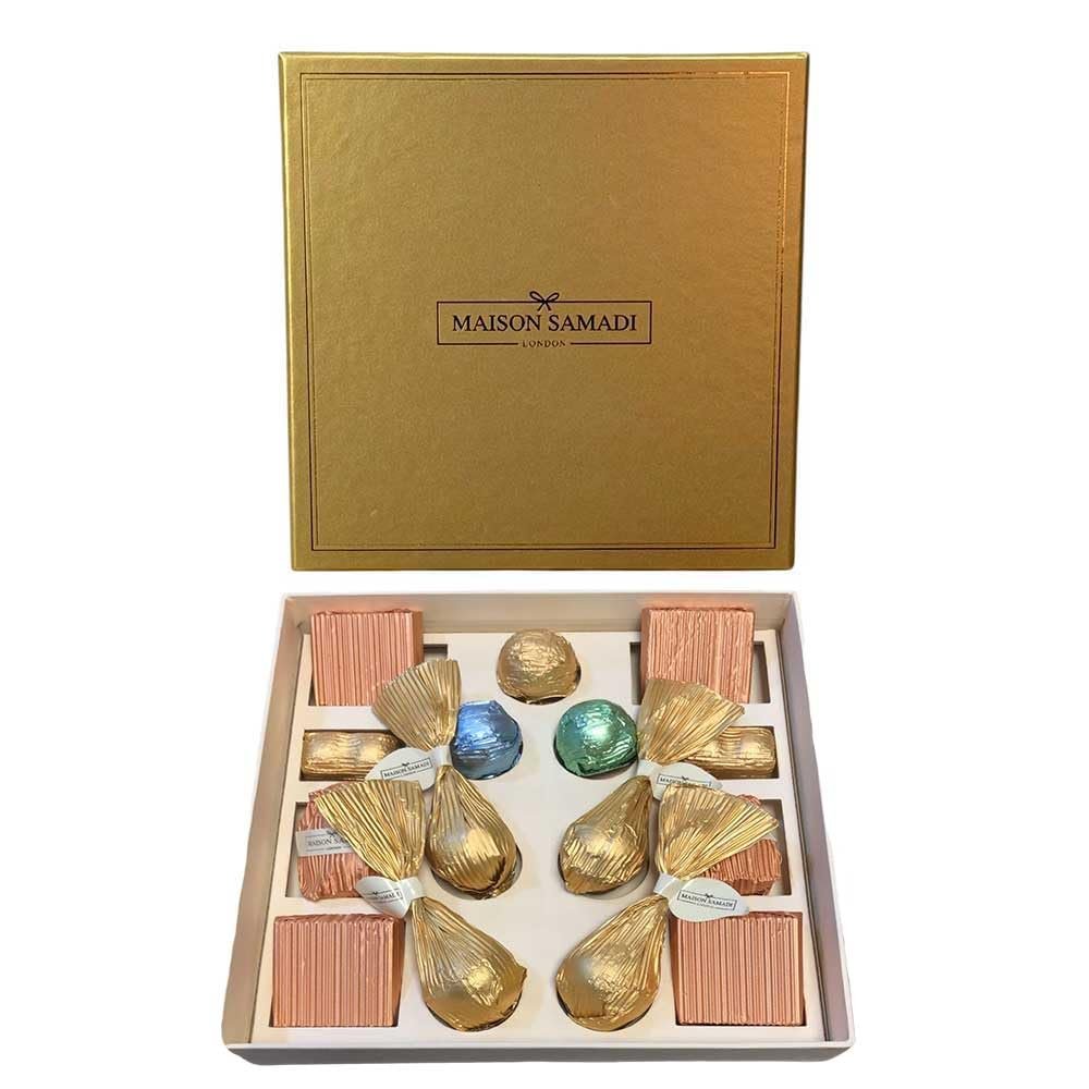 Assorted Signature Chocolate & Truffles Gift Box, 15 pcs, Halal | Vegentarian | Maison Samadi London