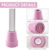 4Pcs Walking Stick Rubber Ends for Crutches, 19mm Heavy Duty Rubber Ferrules Replacement Cane Tips, Non-Slip Universal Fit Stoppers for Walking Sticks, Seniors Crutches, Hiking Sticks (Pink) view 2