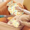 Hot Water Bottle, 1L Small Hot Water Bag with Soft Plush Warmer Cover Diamonds Yellow, Leak Proof Screw Plug Best for Winter Sports Outdoors Back Neck and Leg Cold Muscle Pain and Cramps view 2