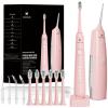 2-1 Oral Clean Kit- Water Dental flosser & Electric Toothbrush Combo- Brushing & Flossing- for Teeth Cleaning and Gum Health (Pink) view 1