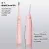 2-1 Oral Clean Kit- Water Dental flosser & Electric Toothbrush Combo- Brushing & Flossing- for Teeth Cleaning and Gum Health (Pink) view 2