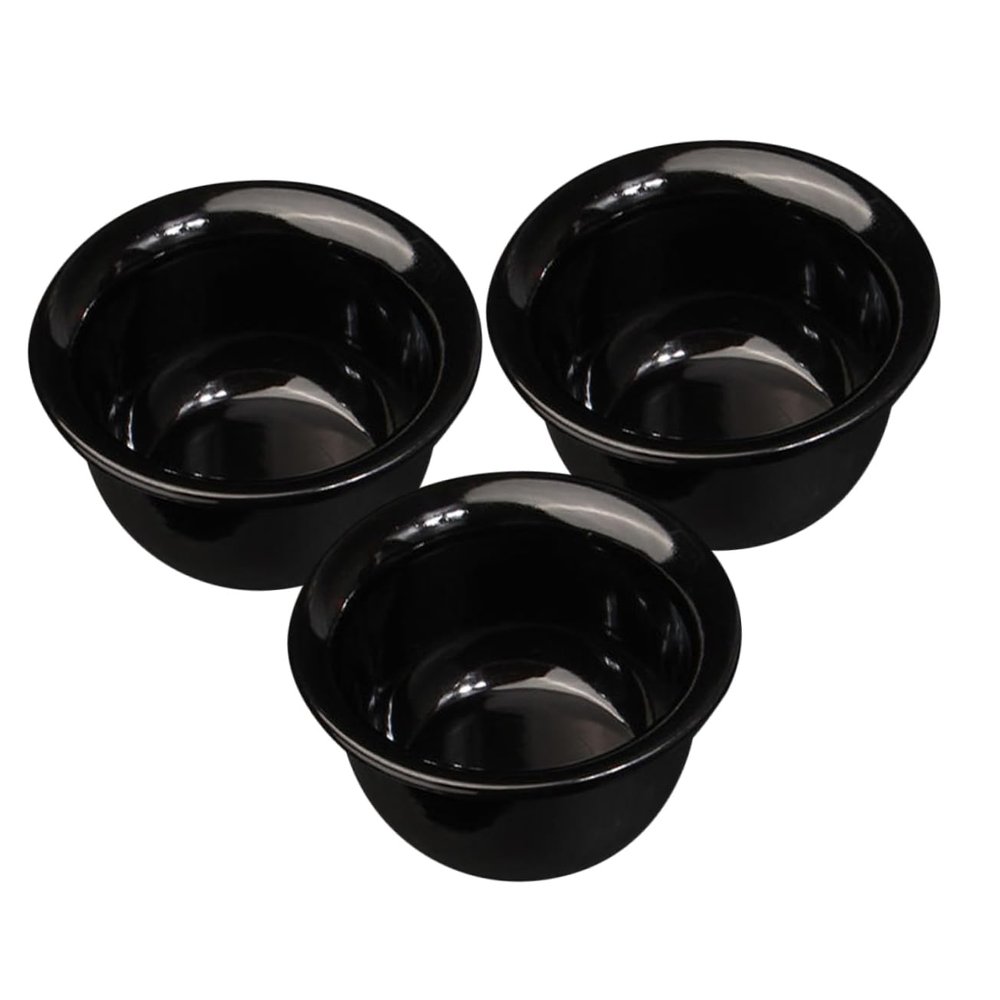 Healeved 3pcs Men's Shaving Bowl Shaving Soap Mug Lid Reusable Shave Bowl for Men's Shave Supplies