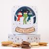Farmhouse Luxury Finest | Merry Christmas | Snowman Biscuits Snowglobe Traditional Embossed TIN 400G, Perfect Christmas Gifting for Mothers day, Fathers Day, Anniversary, All Occassions (1 Tin) view 1