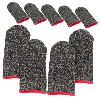 Angoily Gaming Finger Sleeves for Mobile Gaming Breathable Thin Touchscreen Sweatproof 10pcs