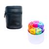 IWOWHERO 28-Compartment Portable Medicine Organizer for Daily and Weekly Use Travel-Friendly Pill Box with Colorful Pu Cover for Vitamins and Medications view 1