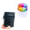 IWOWHERO 28-Compartment Portable Medicine Organizer for Daily and Weekly Use Travel-Friendly Pill Box with Colorful Pu Cover for Vitamins and Medications view 2