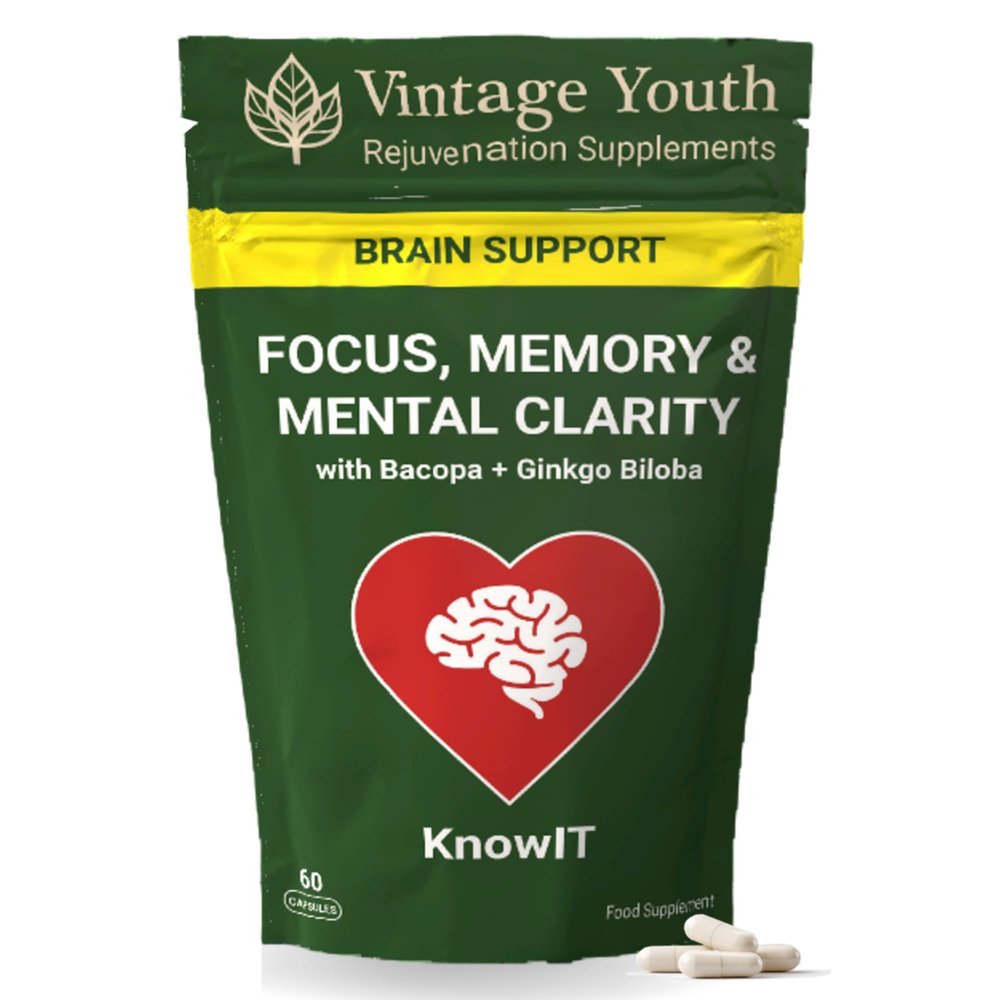 KnowIT Brain Supplement | Memory Loss Enhancer | Cognitive Function Control | Powerful Brain Support | Memory Supplement | Mental Performance Supplement | Mind Focus Capsules | UK Made.