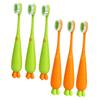 Healeved 6pcs Carrot Toothbrush for Boys and Girls Soft Manual Teeth Brush Boys and Girls Manual Toothbrush Teeth Cleaning view 1