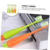Healeved 6pcs Carrot Toothbrush for Boys and Girls Soft Manual Teeth Brush Boys and Girls Manual Toothbrush Teeth Cleaning view 3