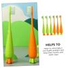 Healeved 6pcs Carrot Toothbrush for Boys and Girls Soft Manual Teeth Brush Boys and Girls Manual Toothbrush Teeth Cleaning view 4