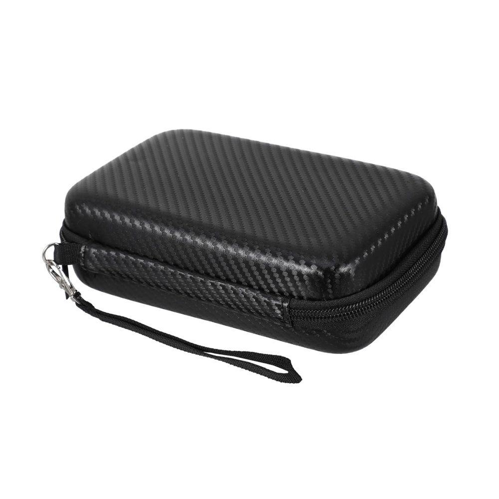 DEARMAMY Ear Thermometer Storage Pouch and Protective Case, Black Eva and Pu Material with Zipper, Pressure and Moisture Protection, Mesh Pocket and Separated Spaces, Portable Organizer