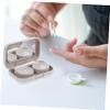 Didiseaon Box with Mirror Travel Size Storage Case Compact Contacts Organizer Abs Glass Material for Work School or Travel view 2