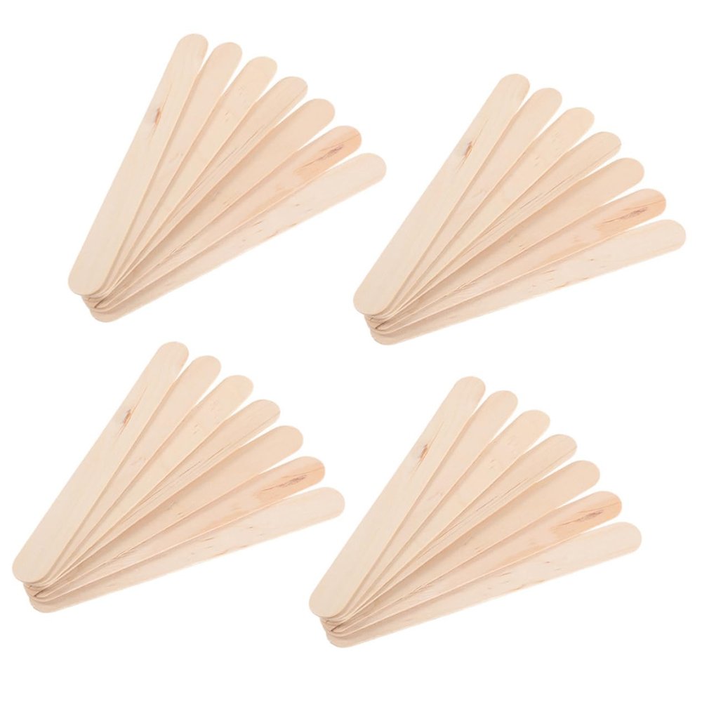 SEWOART 10 Packs Blank Ice Cream Sticks Craft Sticks for DIY Projects Wooden Sticks for Crafts