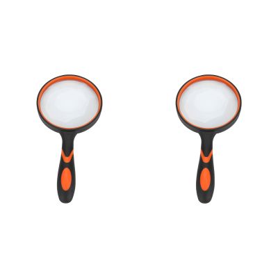 2PCS 65mm Reading Assist Tool Magnification 8X Handle Magnifier For Newspaper Book Reader