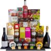 InterHamper | Golden Spectacular Hamper Gift fit for a King with a selection of cheese truckles, charcuterie, Prosecco and much more all presented in a Golden Gift Box view 1