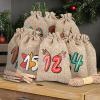 24 Piece Burlap Advent Calendar Bags - Cute Christmas Cookie Bags with Cotton Rope, Drawstring Pouch, Partys Favor, 24Pcs Reusable Burlap Holiday Christmas Candy Holder Accessories for Cookies Goodies view 3