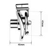 Curved Ring Flat Chastity Cage with Urethral Plug and Leather Belt, Stainless Steel Chastity Device for Men -UKHA21 (40mm Arc Ring) view 4