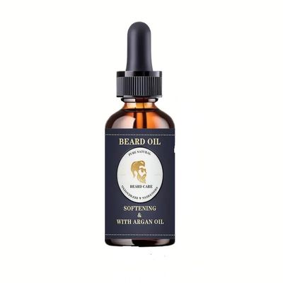 100% Natural Beard Oil with Argan Oil, Softening, 50 ml (50ml)