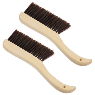 ABOOFAN 2pcs Soft Bristle Wooden Handle Hair Dust Removal Brush for Clothes Cleaning Lint Dust Brush for Home