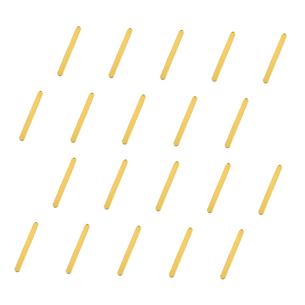 Acrylic Mirror Ice Pop Craft Sticks 20pcs Golden Reusable