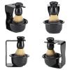 Shaving Brush Set, Manual 3 in 1 Shaving Kit for Men Hair Nylon Beard Brush with Stand Shaver Holder and Shaving Bowl for Men Beard Remover view 1